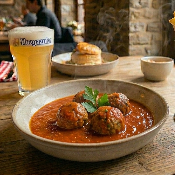 Balletjes in tomatensaus